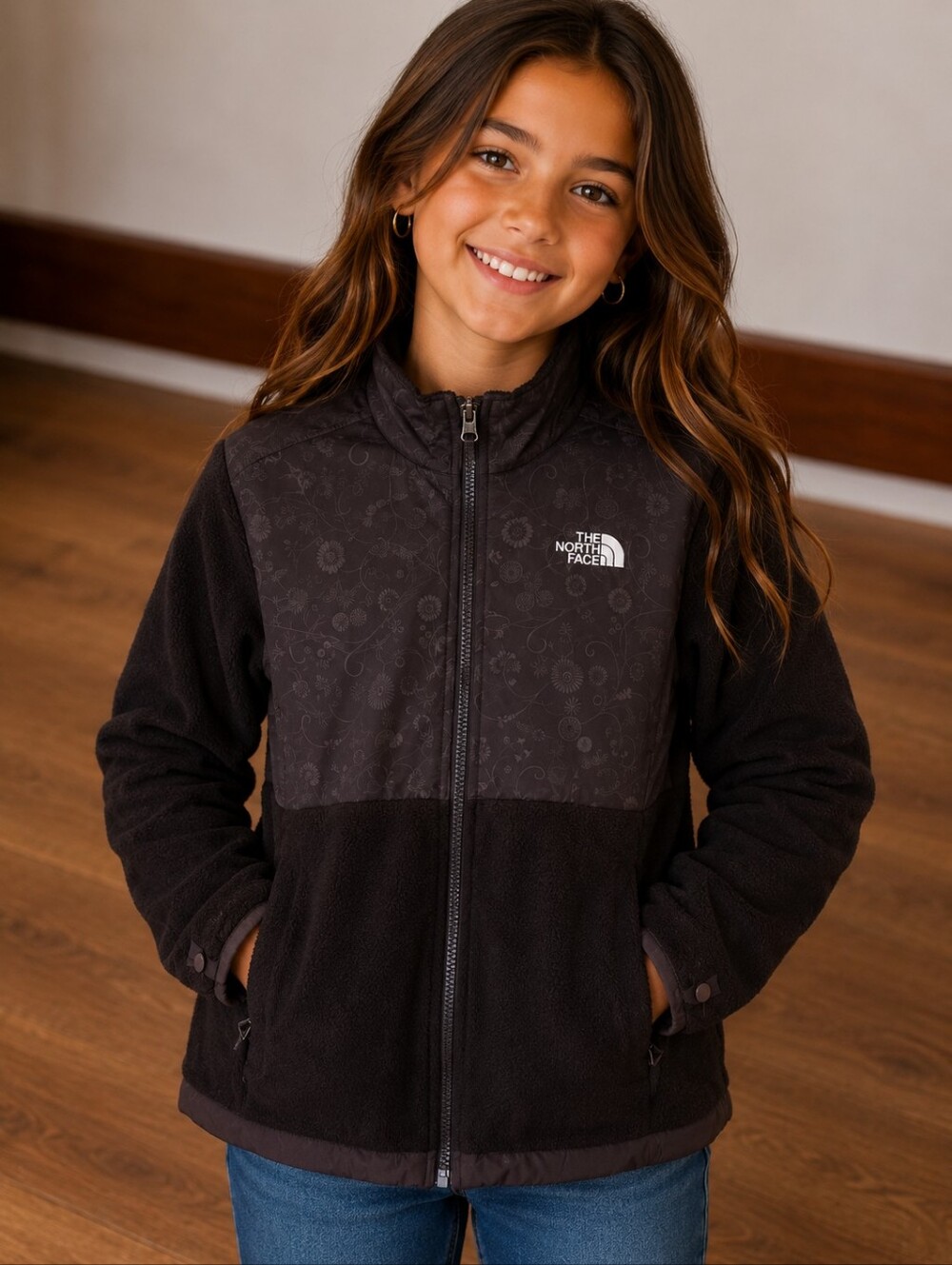 Girls Large north face denali fleece